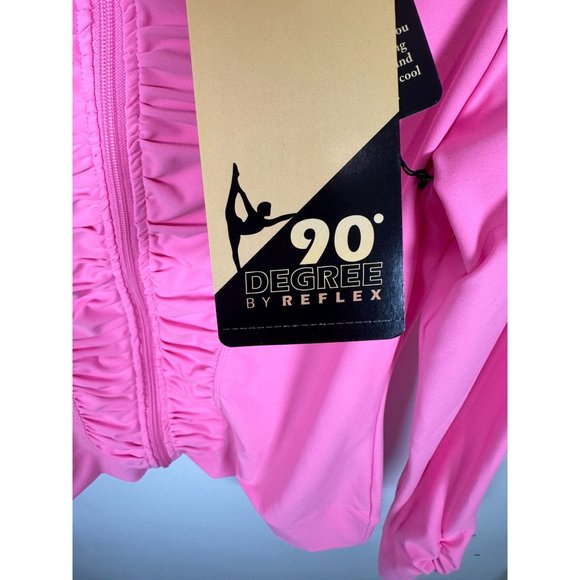 NWT 90 Degrees by Reflex Womens Athletic Zip up Jacket Medium $139 Nylon Blend - Picture 7 of 11